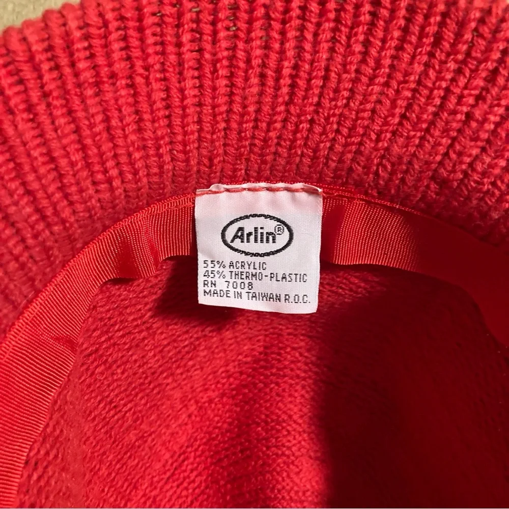 NWOT Arlin Vintage 80s Knit Hat Red Size OS